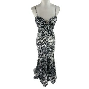Blondie Nights Y2K Womens 5 Spaghetti Paisley Mermaid Cut‎ Maxi Dress Prom Dance